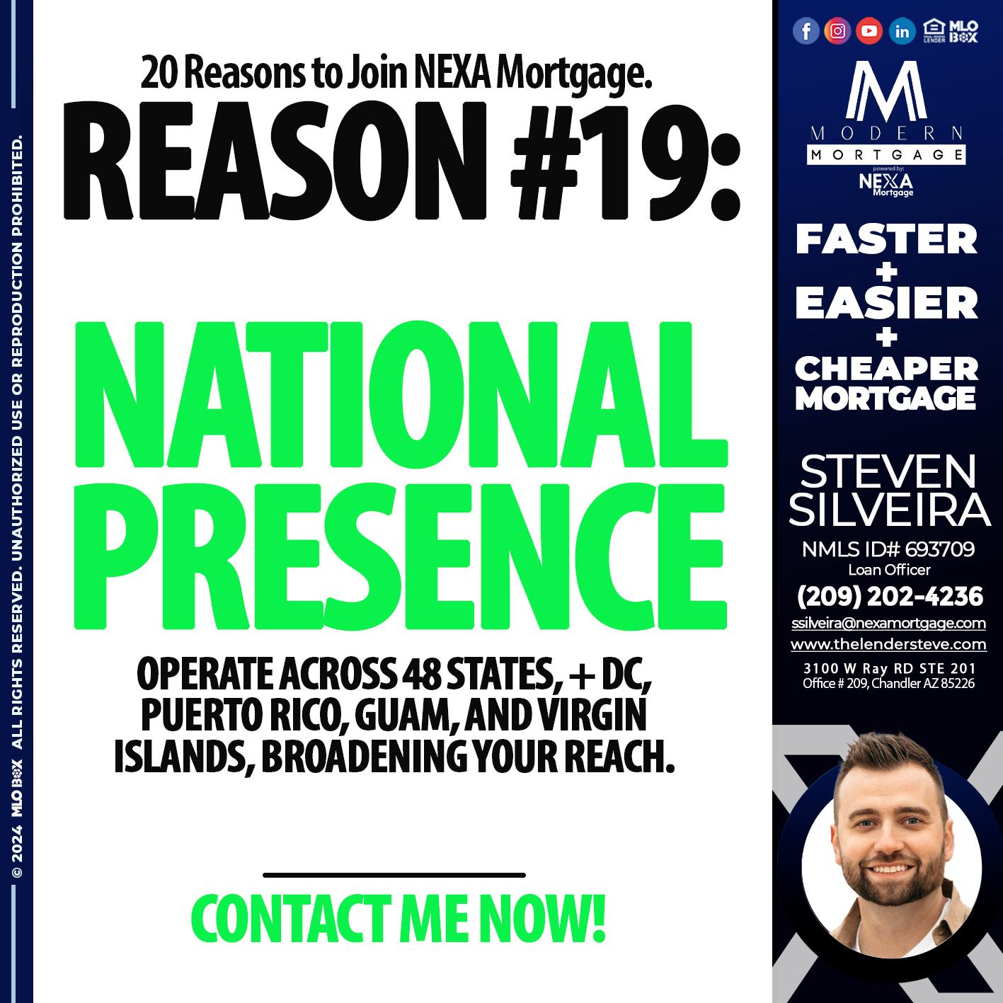 REASON 19 - Steve Silveira -Loan Officer