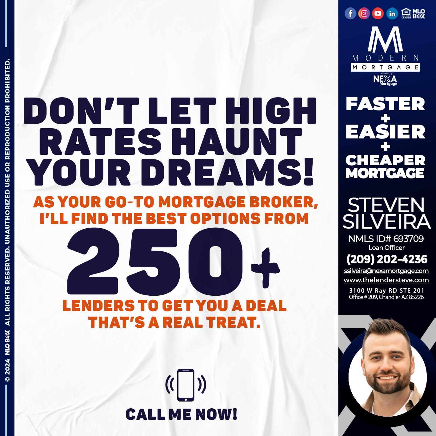 250 + LENDERS - Steve Silveira -Loan Officer