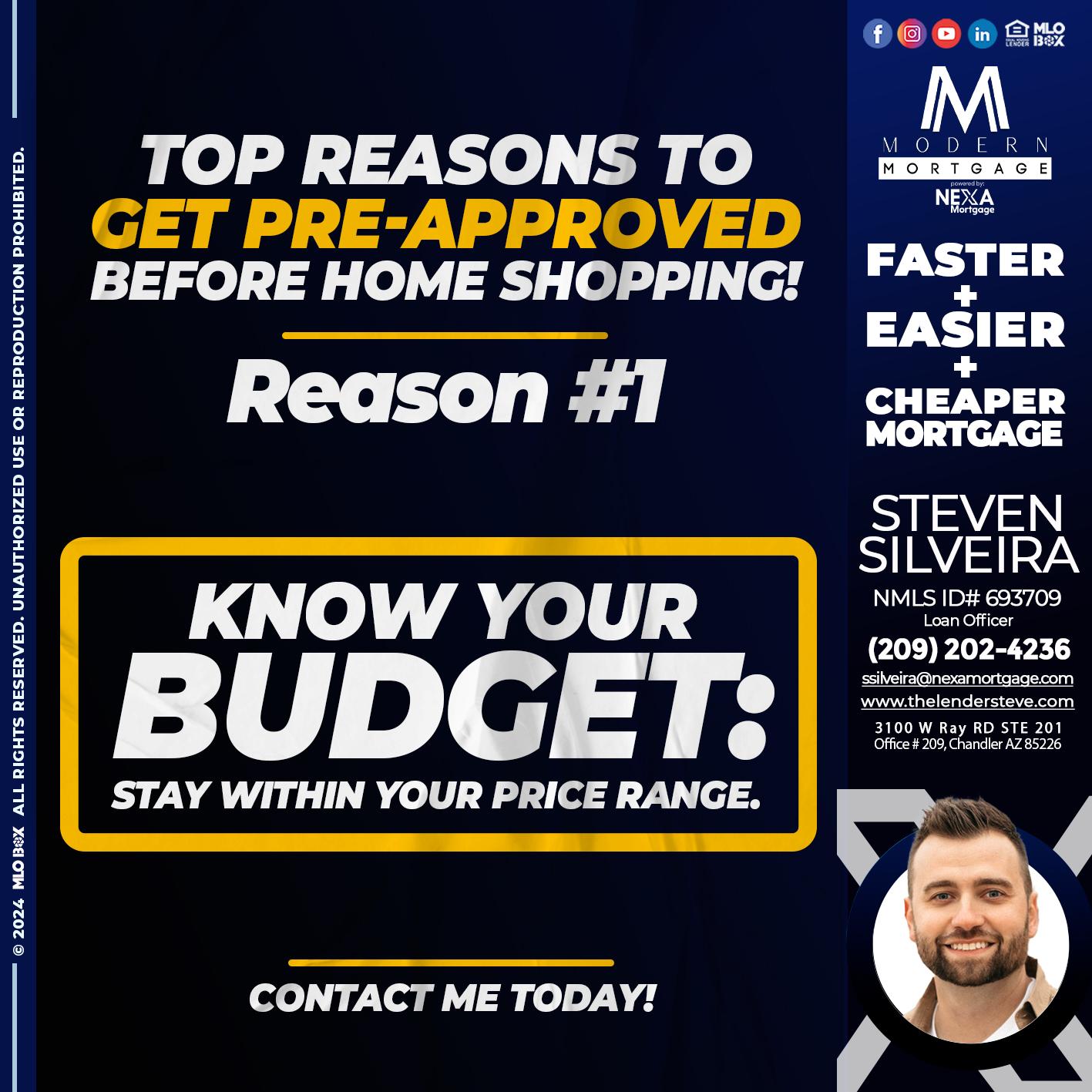 REASON 1 - Steve Silveira -Loan Officer