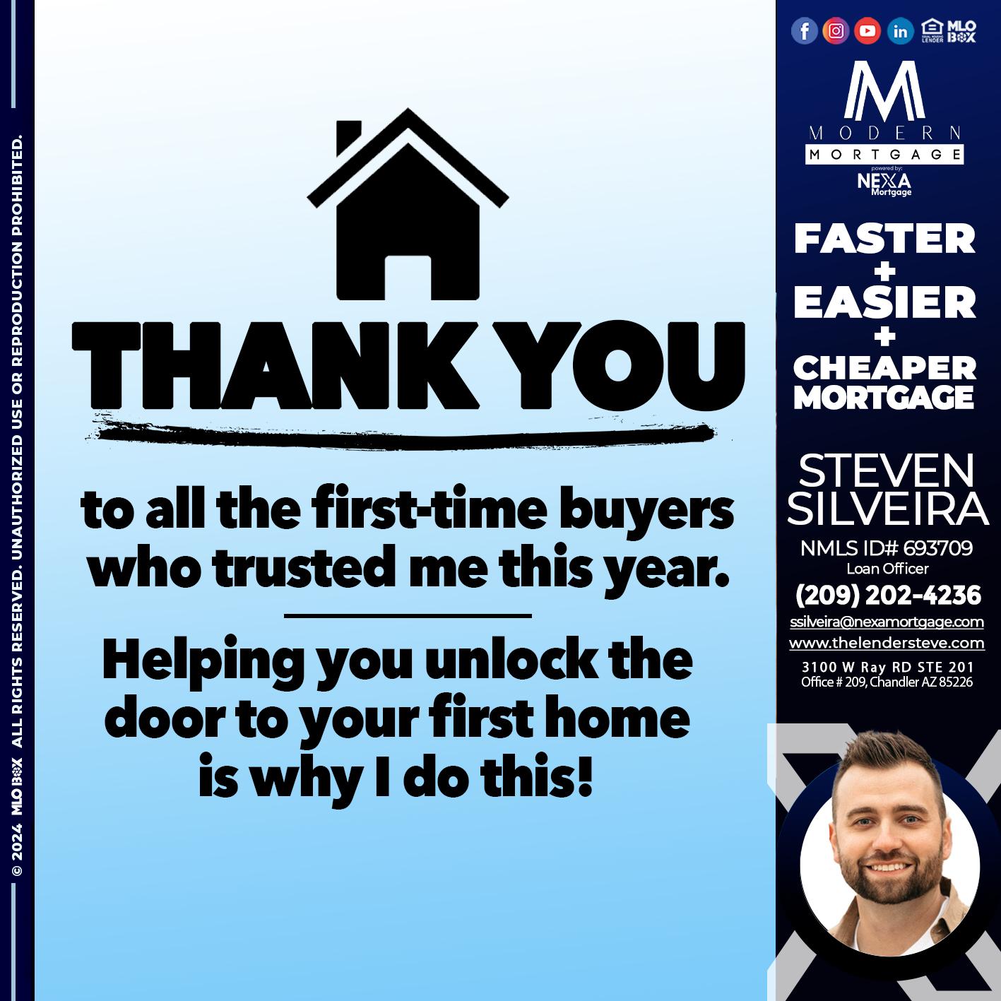 THANK YOU - Steve Silveira -Loan Officer