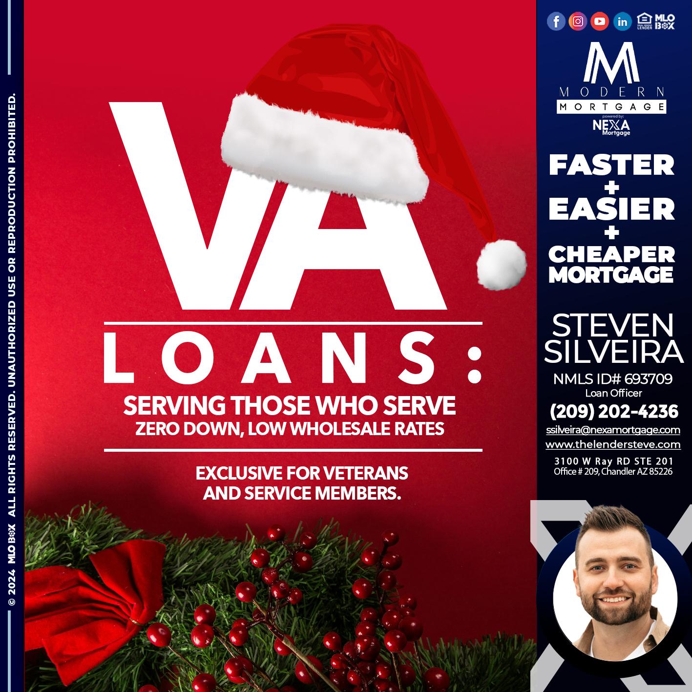 VA LOANS - Steve Silveira -Loan Officer