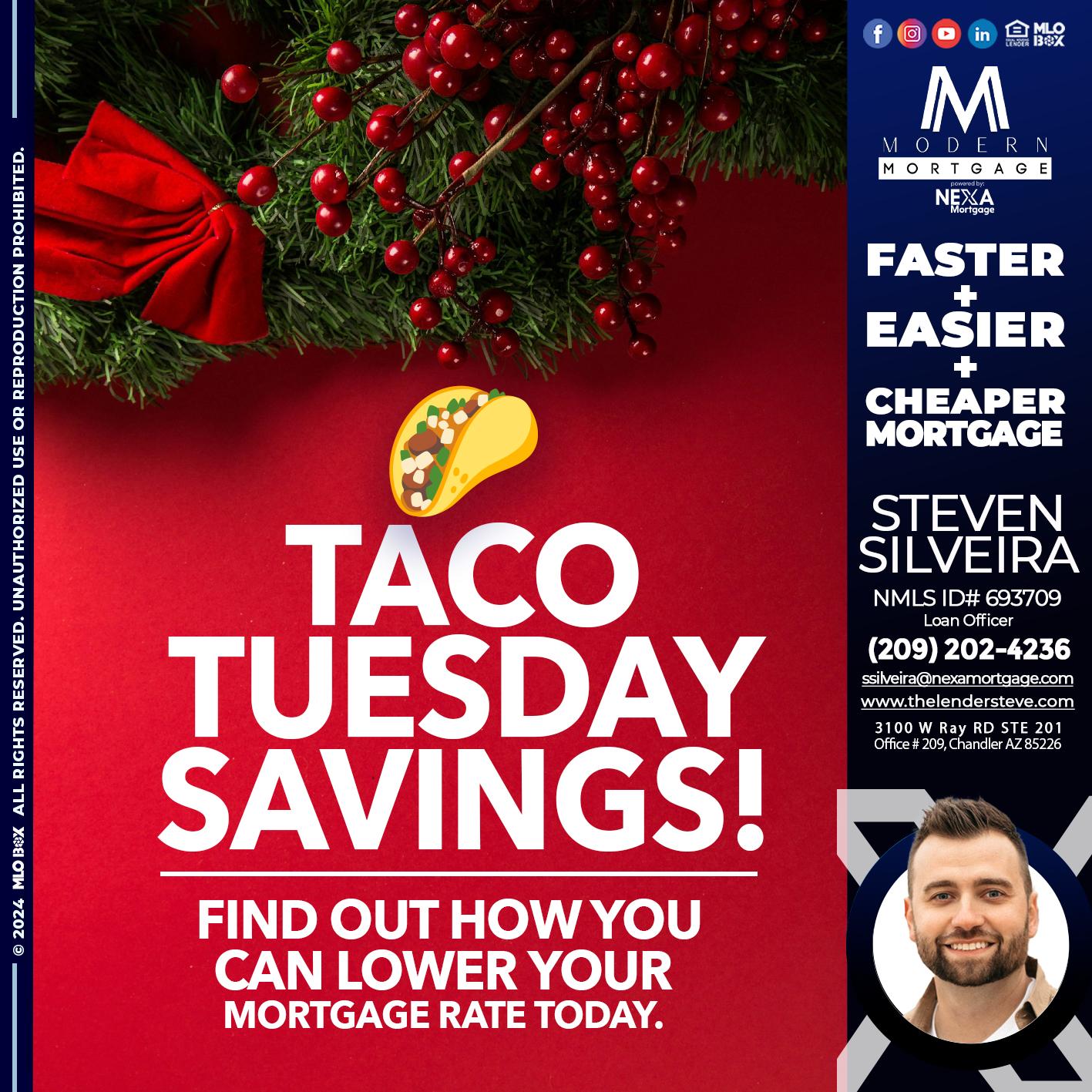 TACO TUESDAY - Steve Silveira -Loan Officer