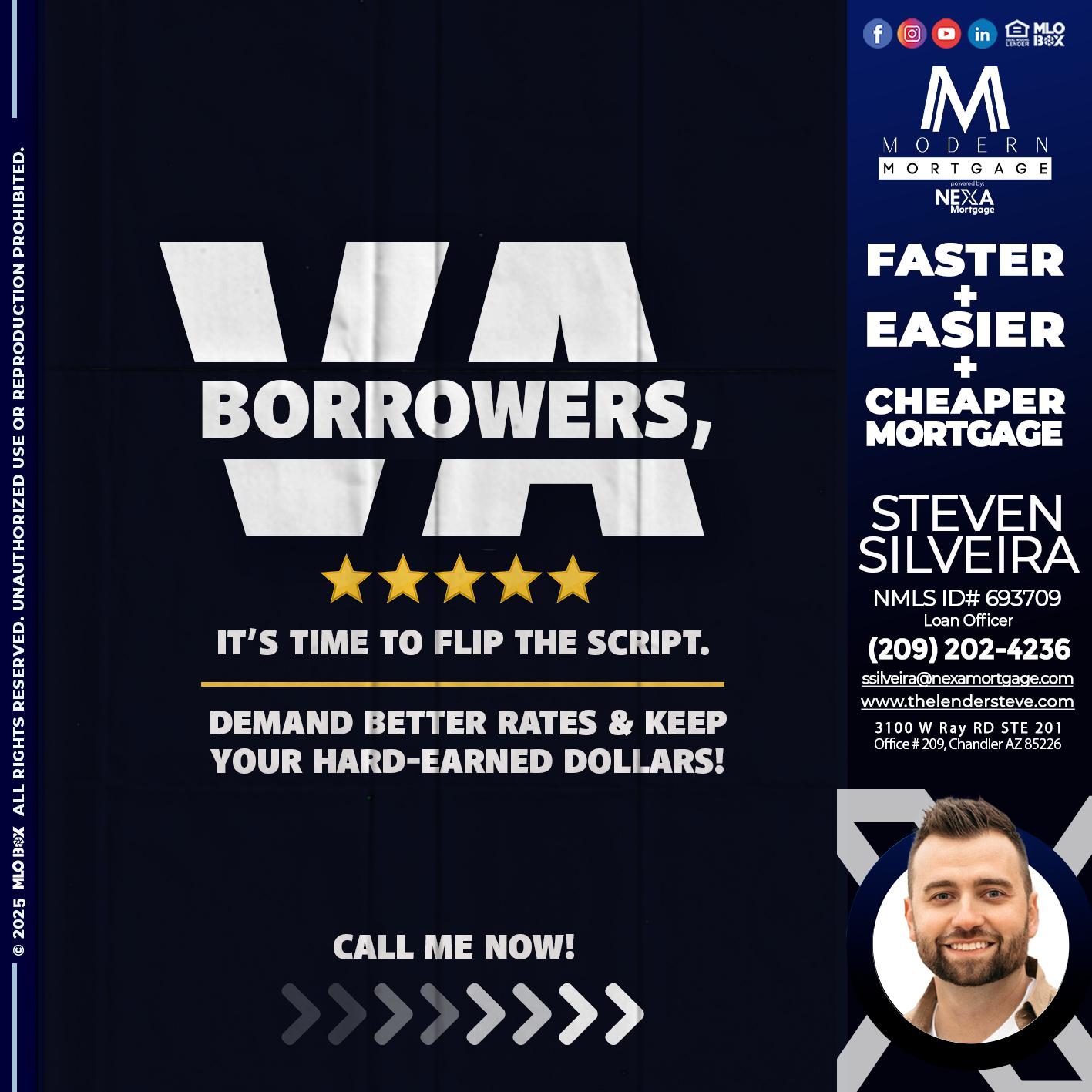 VA BORROWERS - Steve Silveira -Loan Officer