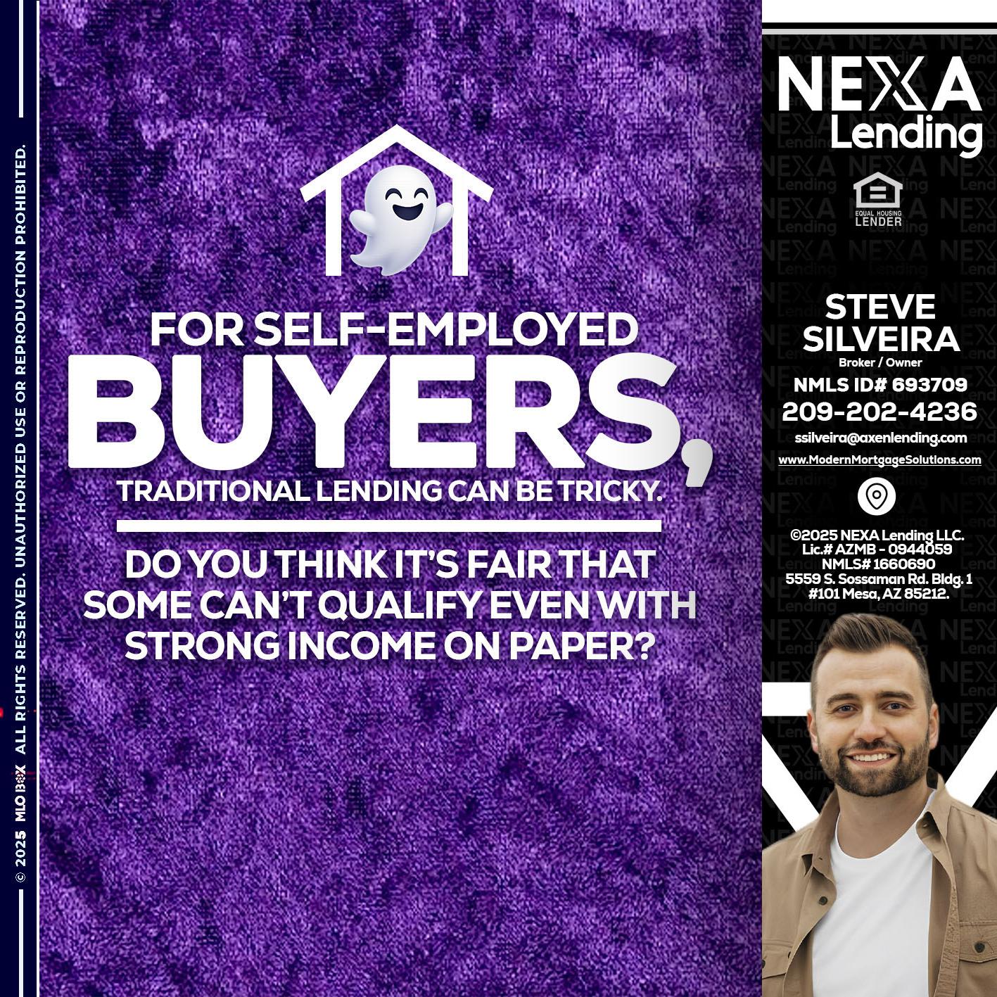 for self employed - Steve Silveira -Loan Officer