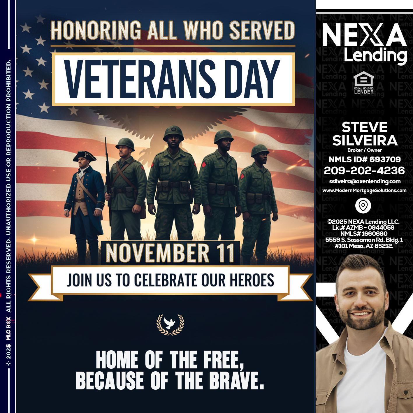 VETERANS DAY - Steve Silveira -Loan Officer