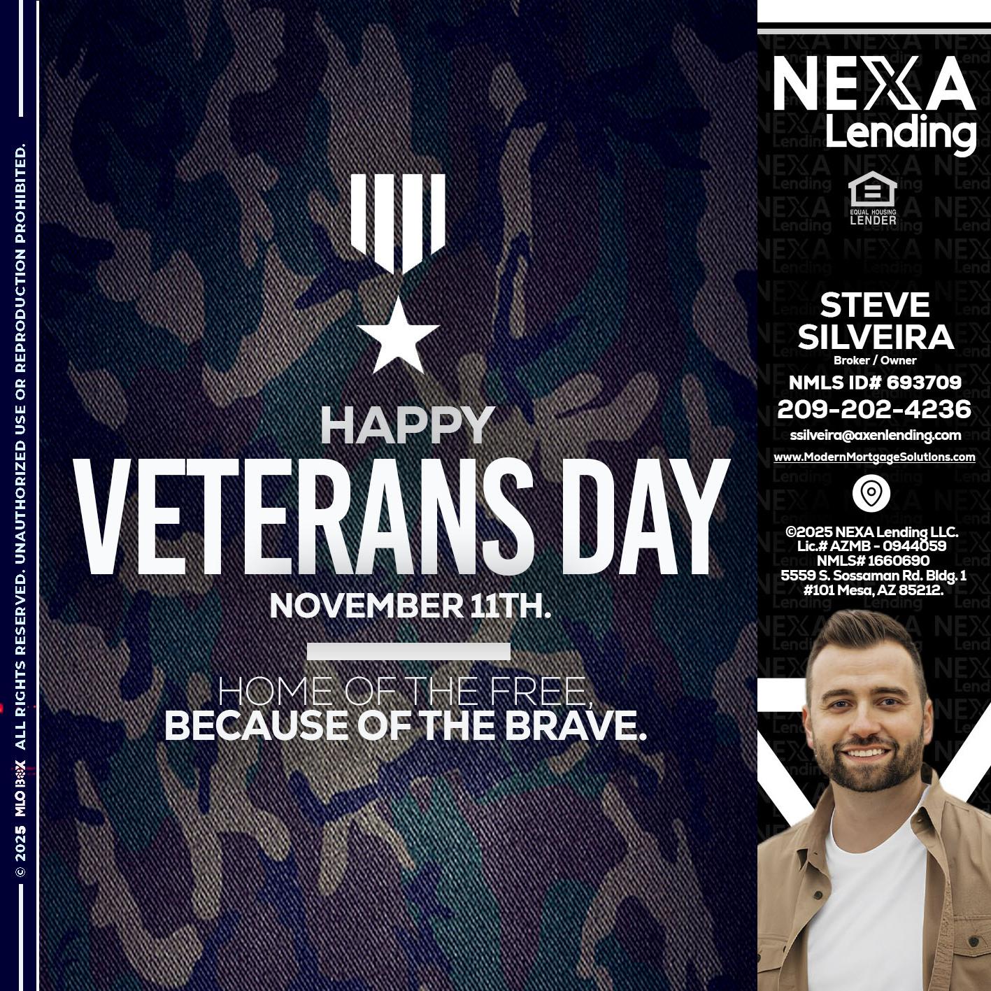 VETERANS DAY - Steve Silveira -Loan Officer