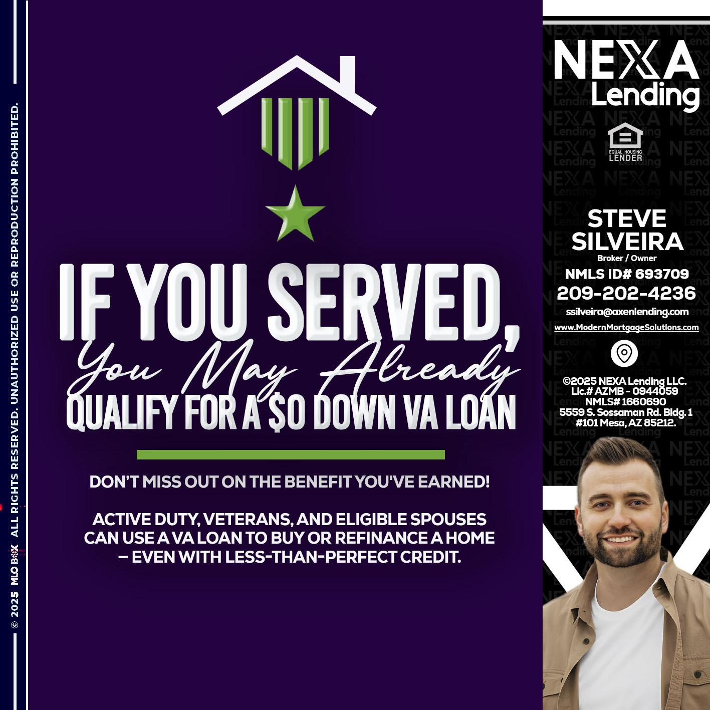 IF YOU SERVED - Steve Silveira -Loan Officer