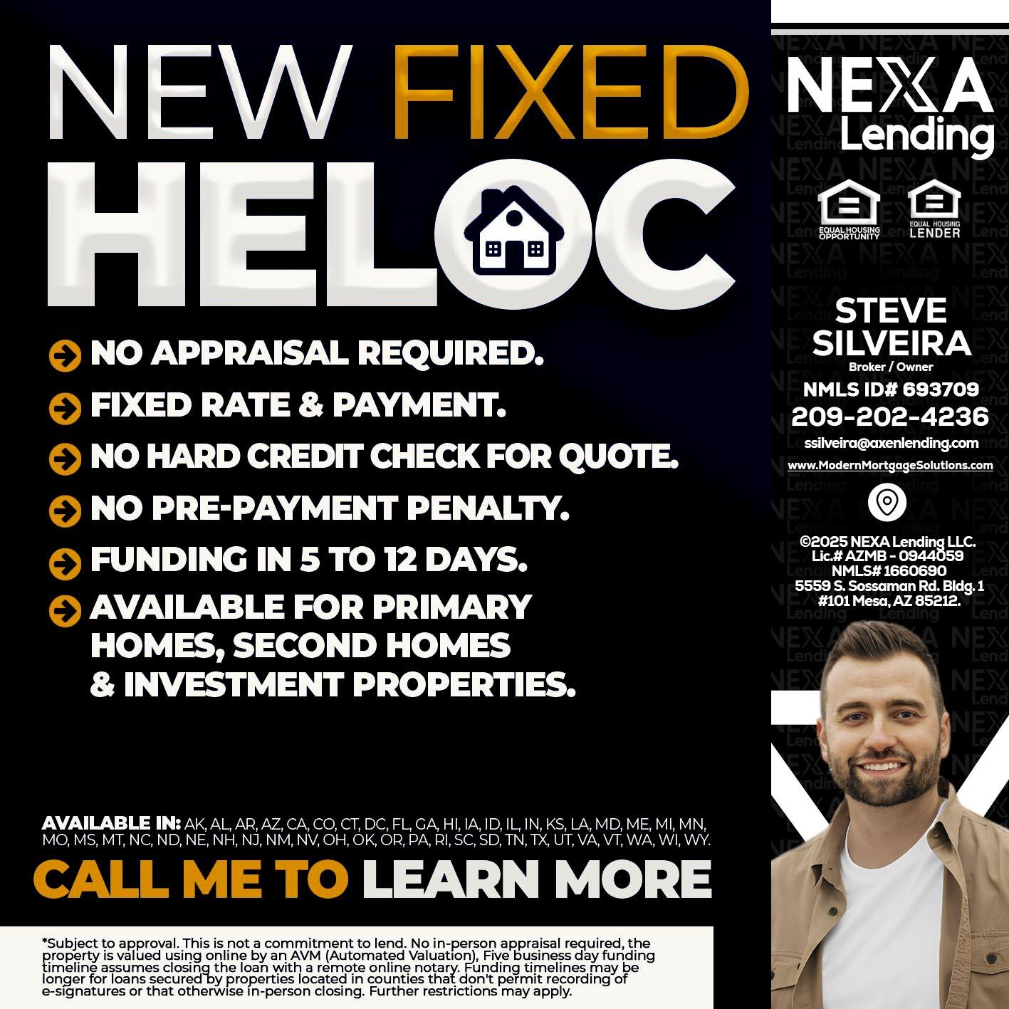 HELOC - Steve Silveira -Loan Officer