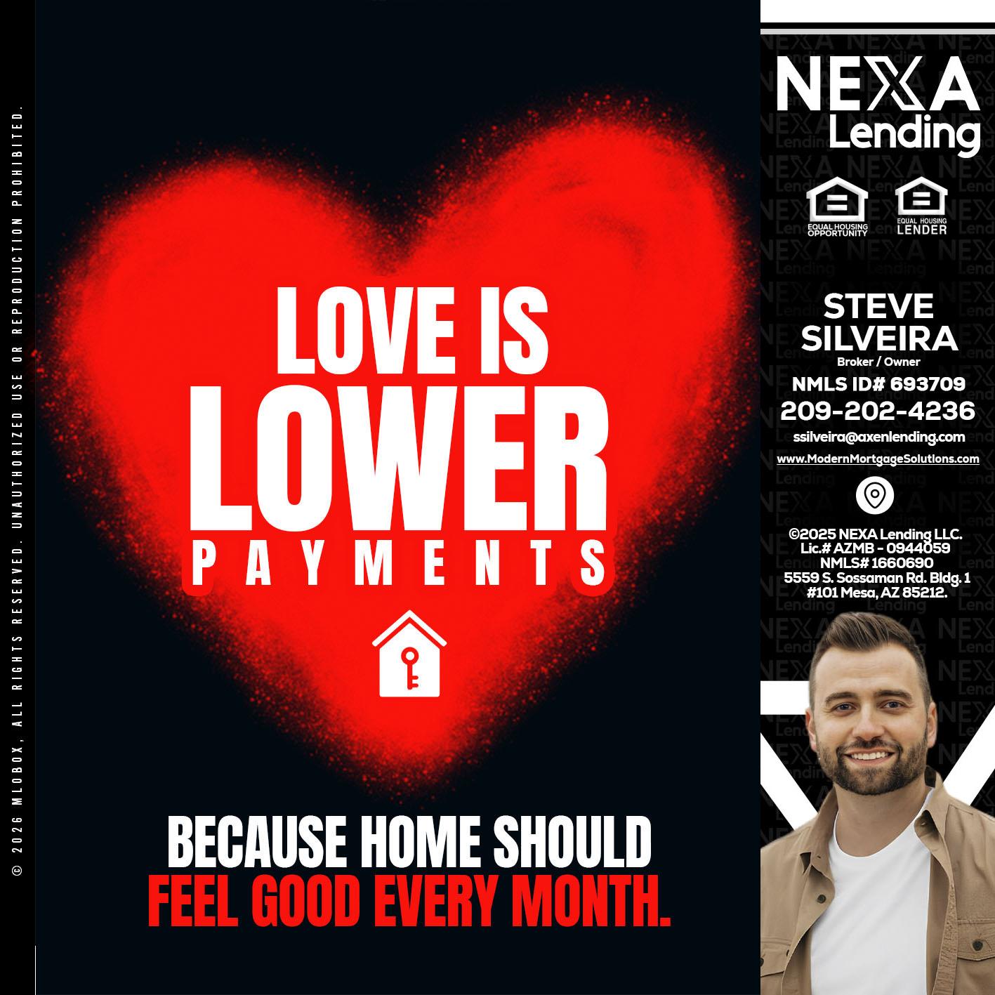 LOVE IS LOWER - Steve Silveira -Loan Officer