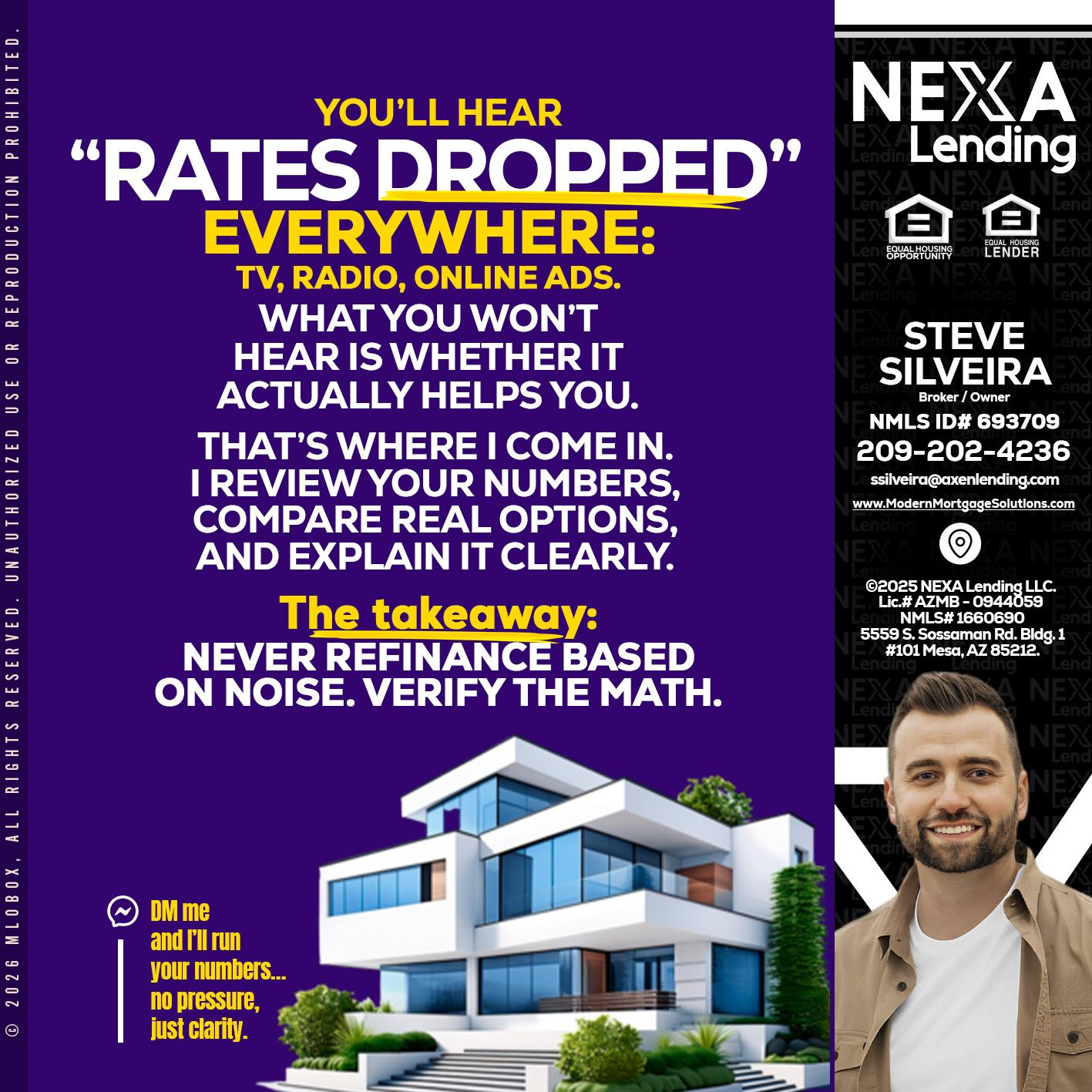 RATES DOPPED - Steve Silveira -Loan Officer