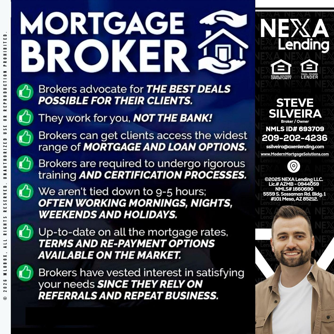 MORTGAGE BROKER - Steve Silveira -Loan Officer