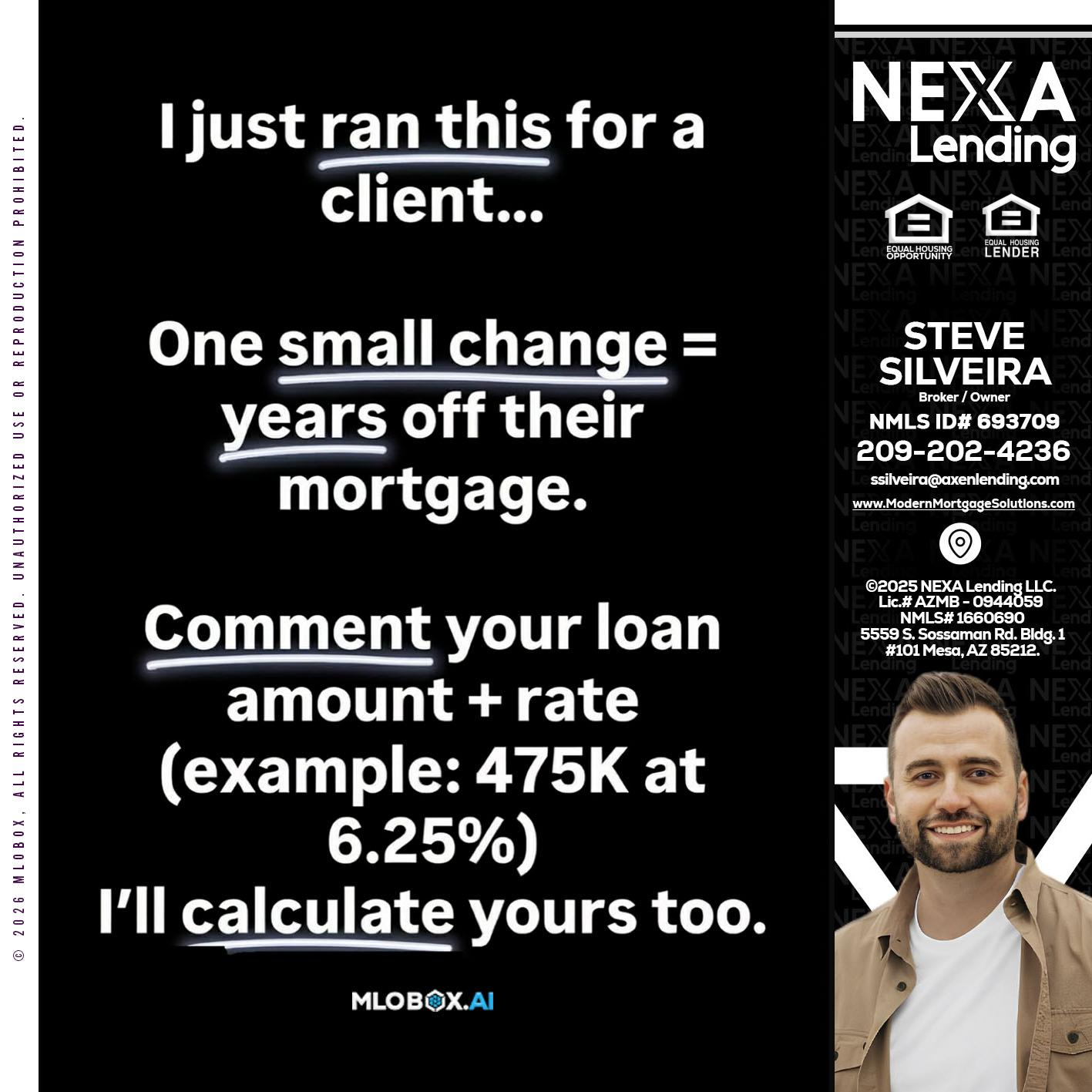 I JUST RAN - Steve Silveira -Loan Officer