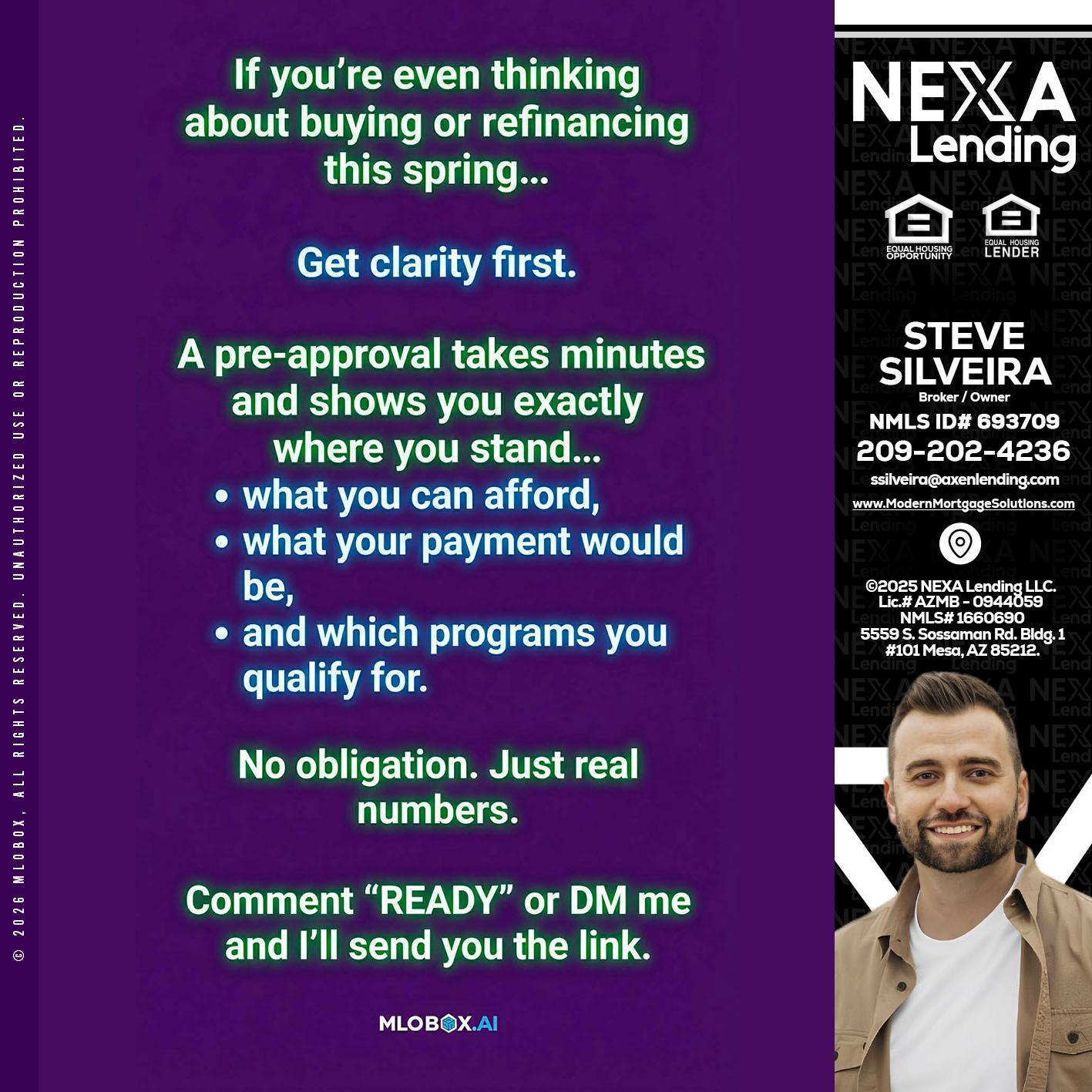 IF YOU THINKING - Steve Silveira -Loan Officer