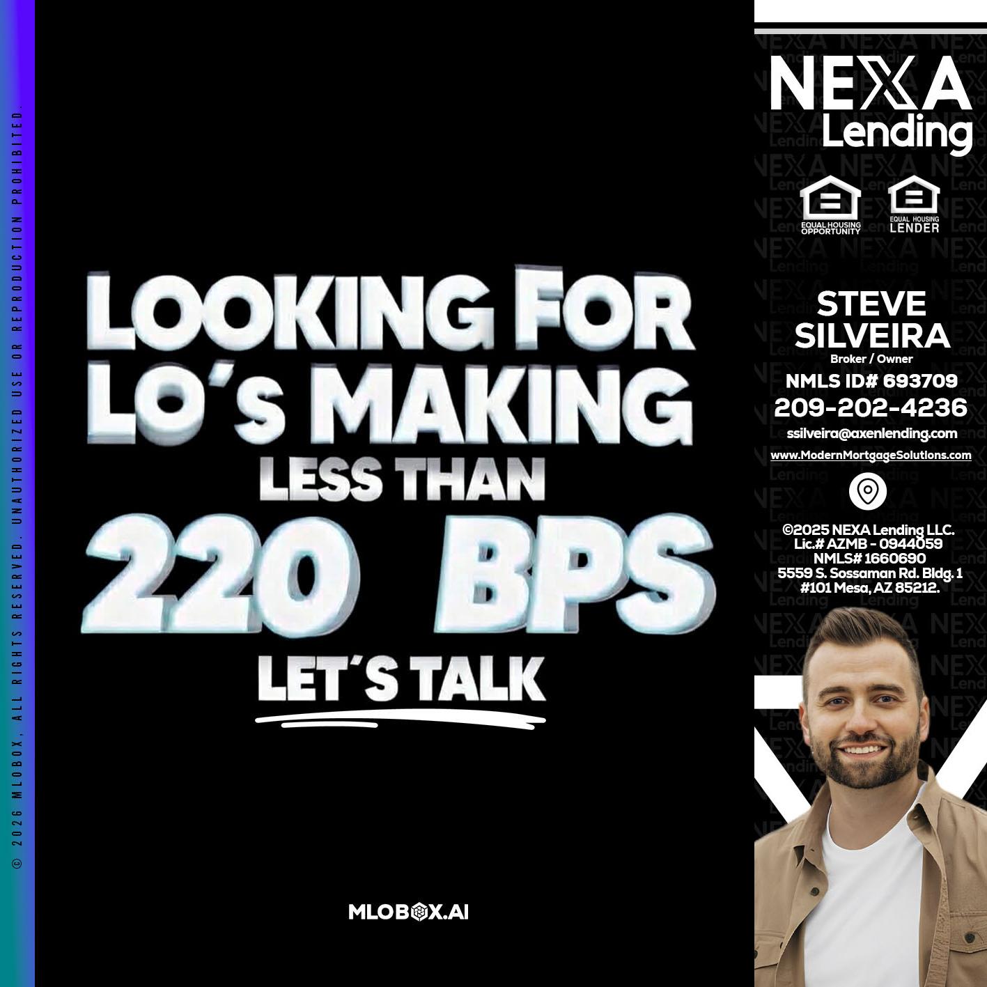 LOOKING FOR - Steve Silveira -Loan Officer