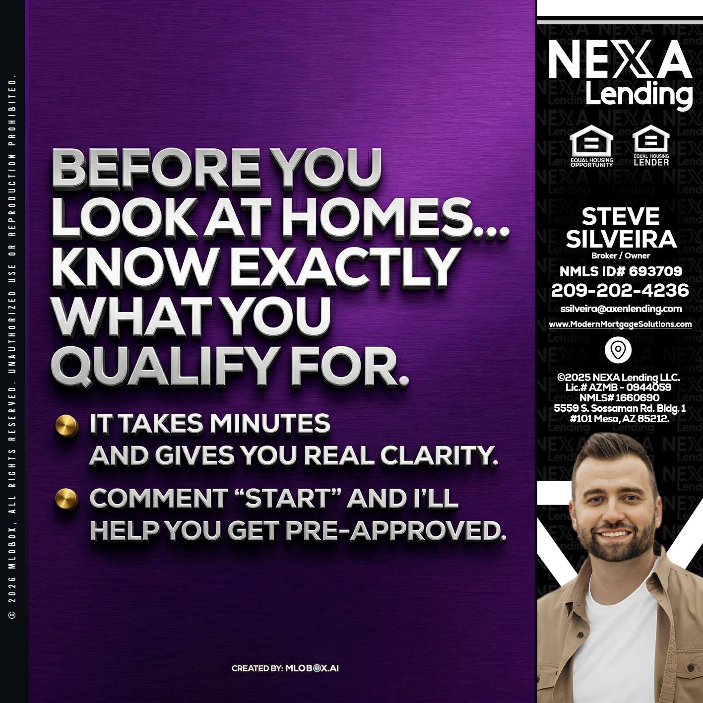 BEFORE YOU - Steve Silveira -Loan Officer