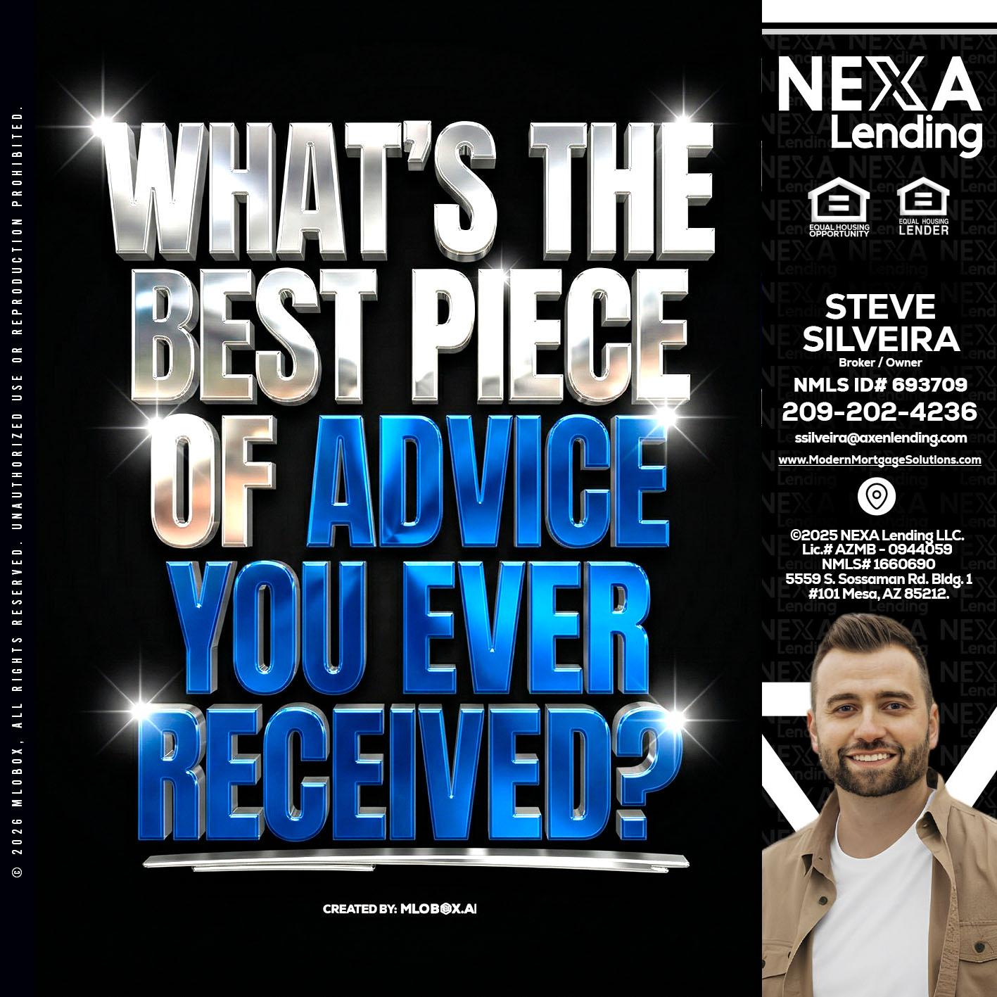 WHATS THE BEST - Steve Silveira -Loan Officer