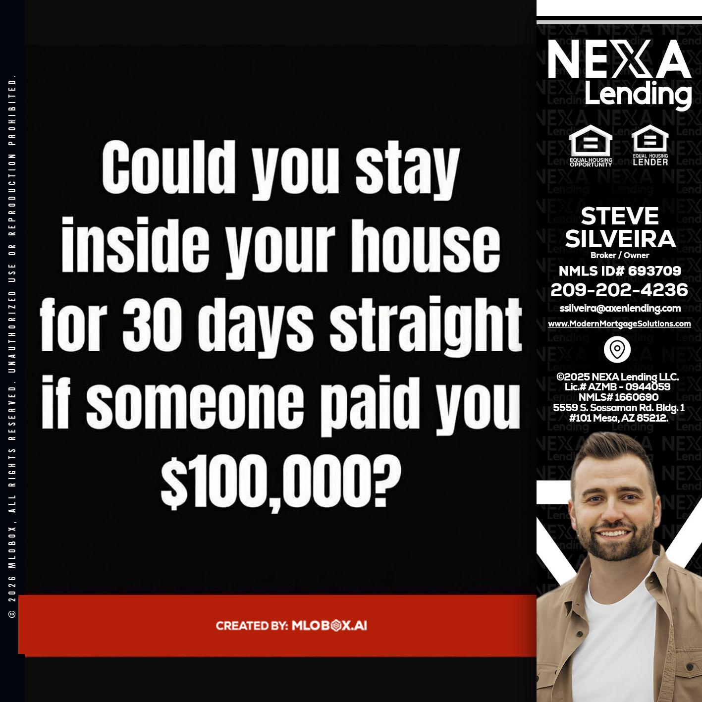 COULD YOU STAY - Steve Silveira -Loan Officer