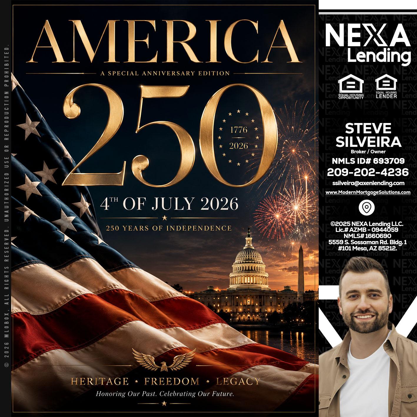 AMERICA 250 TH - Steve Silveira -Loan Officer