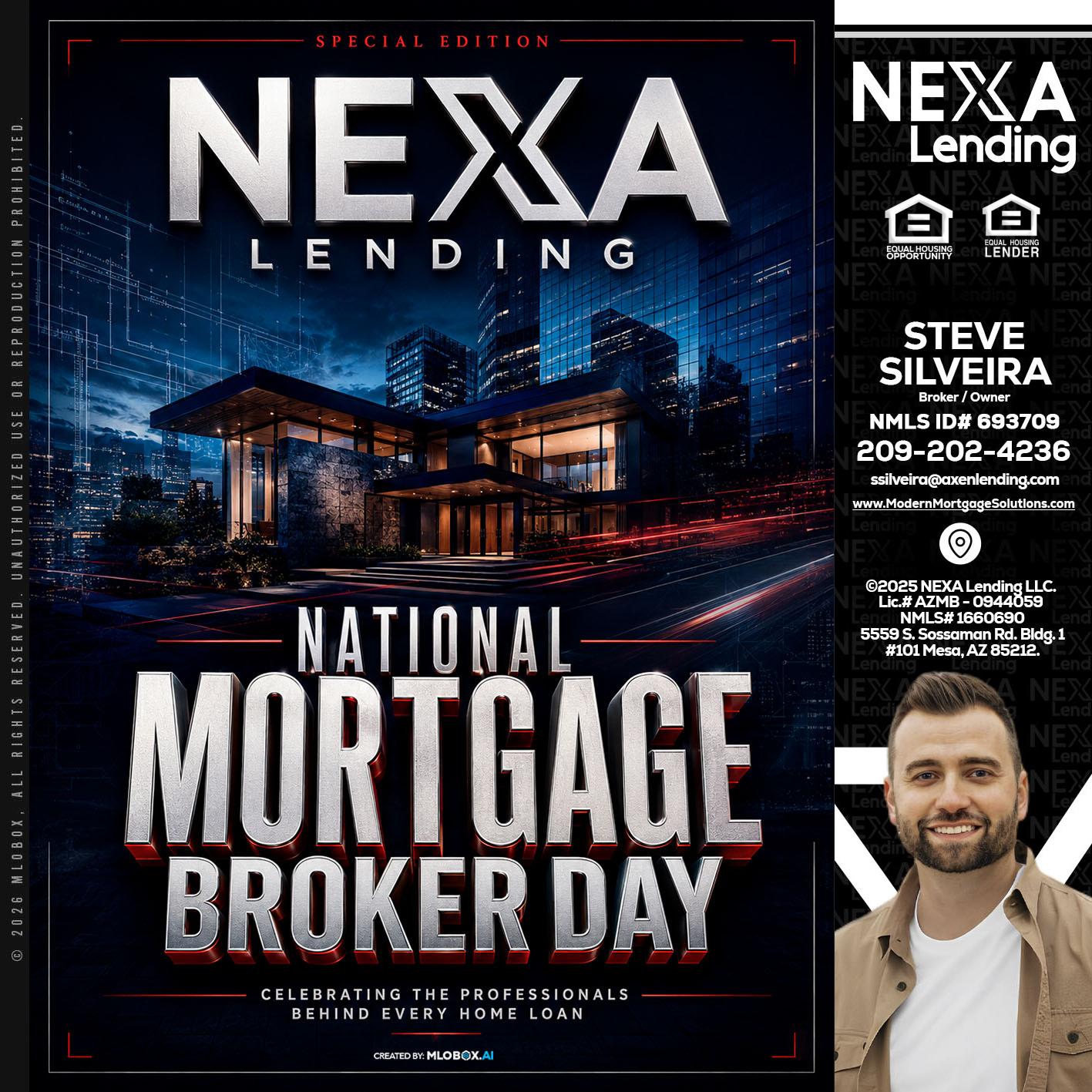 NATIONAL MORTGAGE BROKER DAY - Steve Silveira -Loan Officer