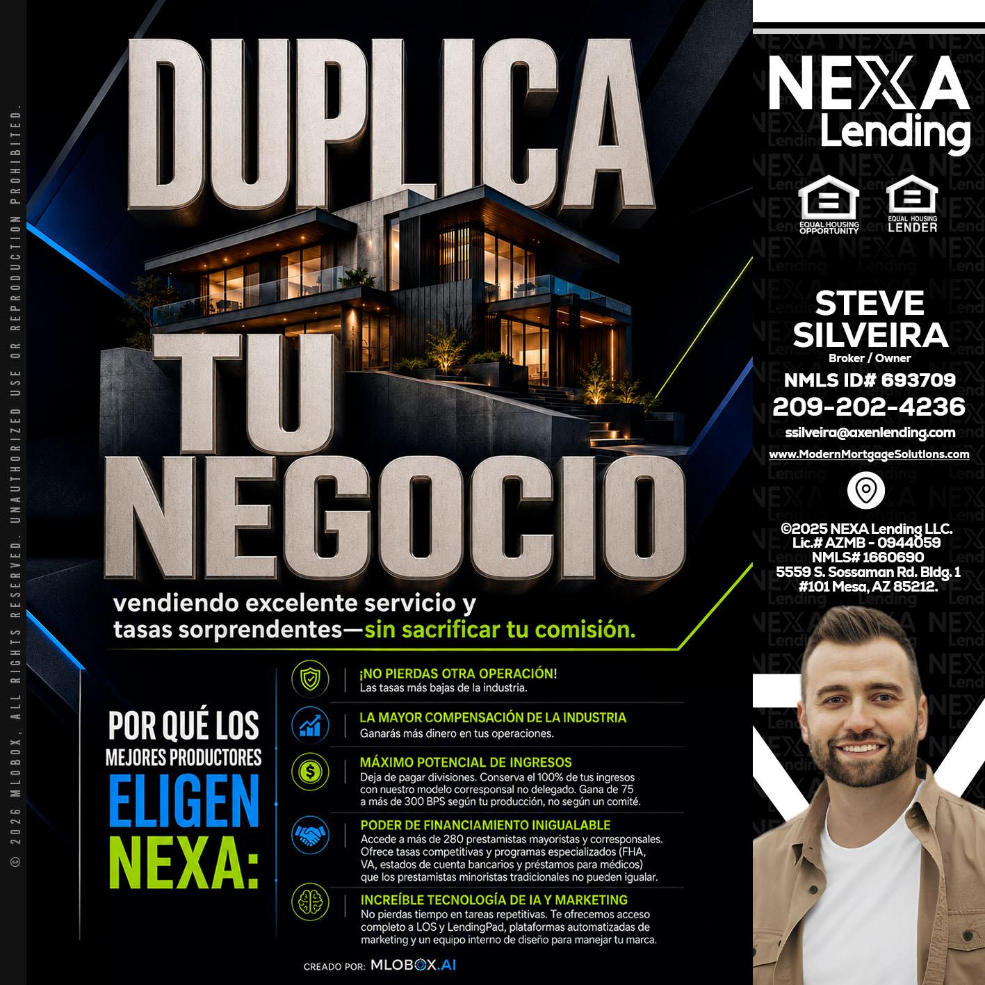 DUPLICA TU NEGOCIO - Steve Silveira -Loan Officer