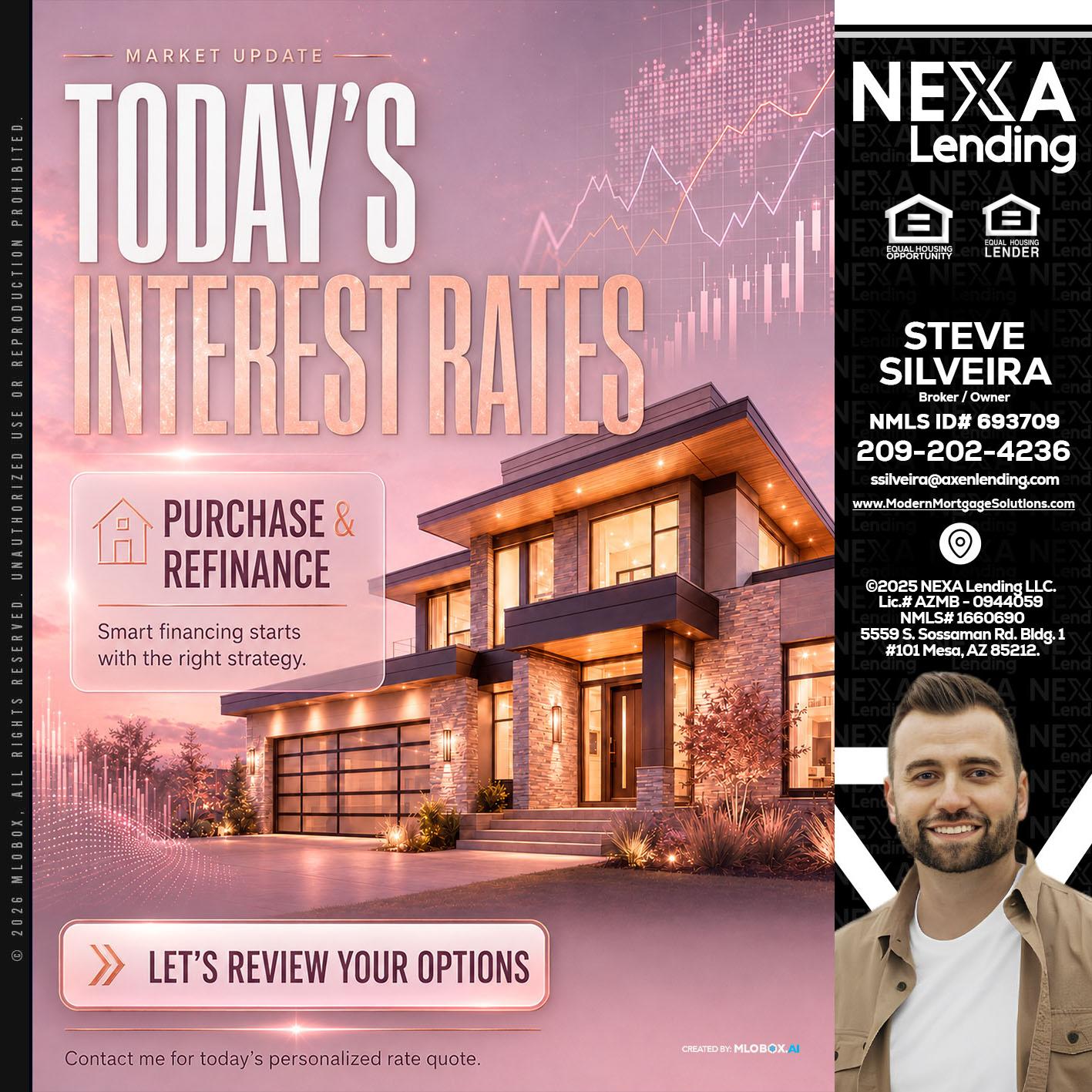 todays interest rates - Steve Silveira -Loan Officer