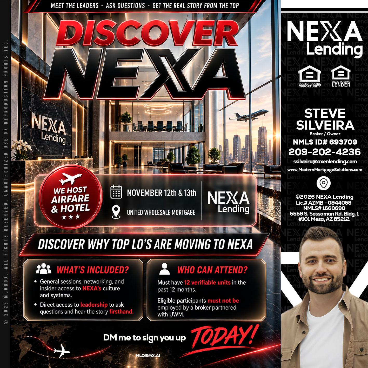 DISCOVER NEXA - Steve Silveira -Loan Officer