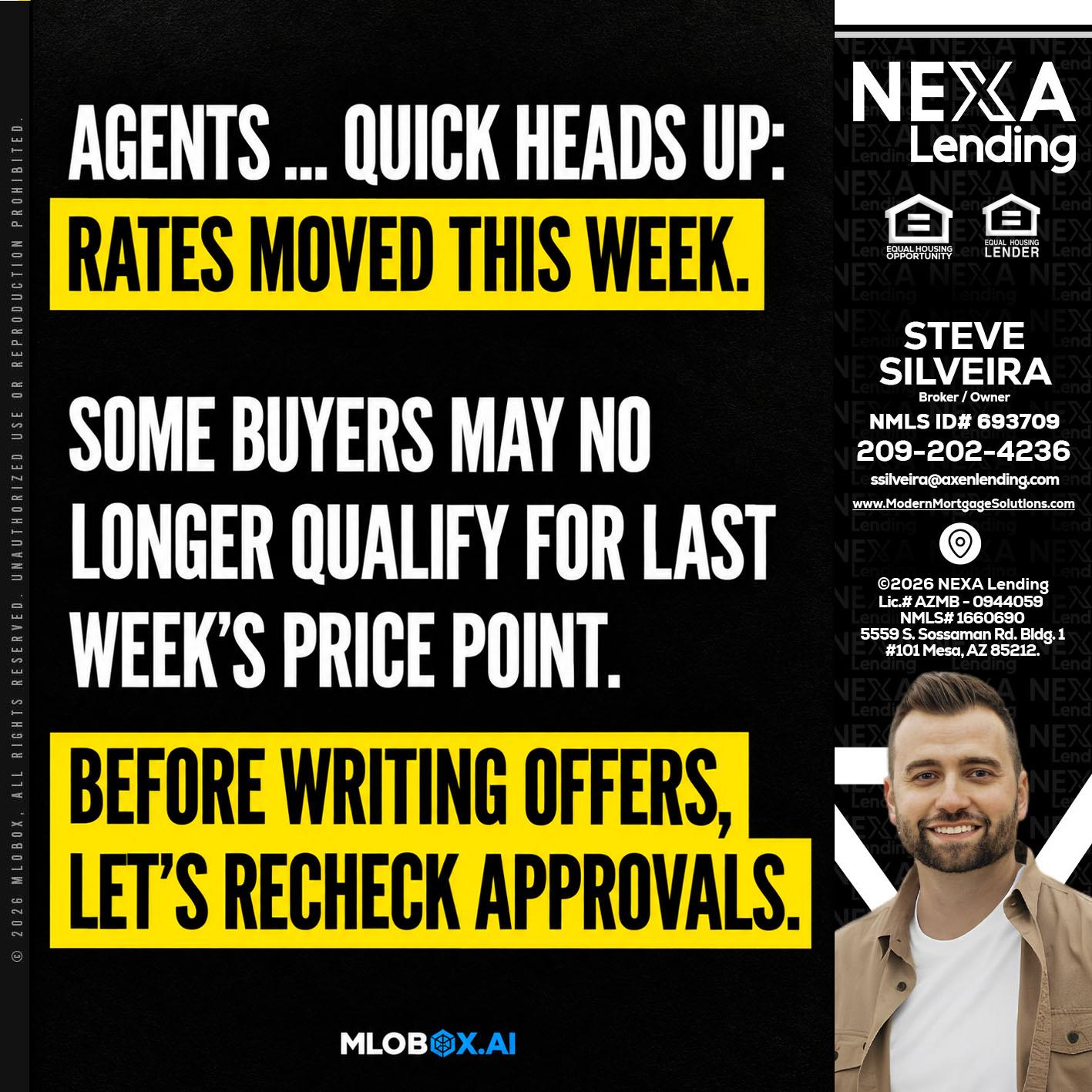 AGENTS QUICK - Steve Silveira -Loan Officer
