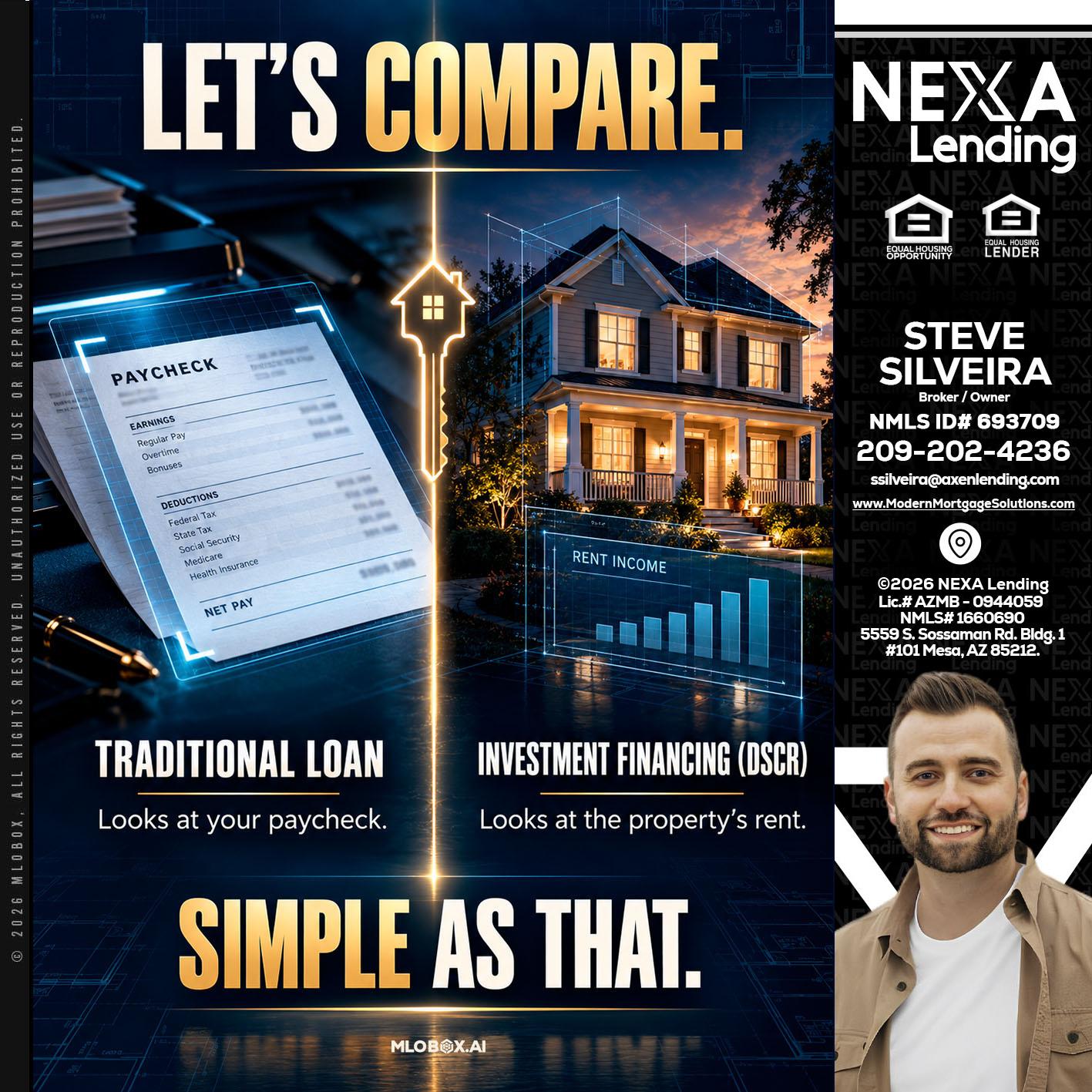 lets compare - Steve Silveira -Loan Officer