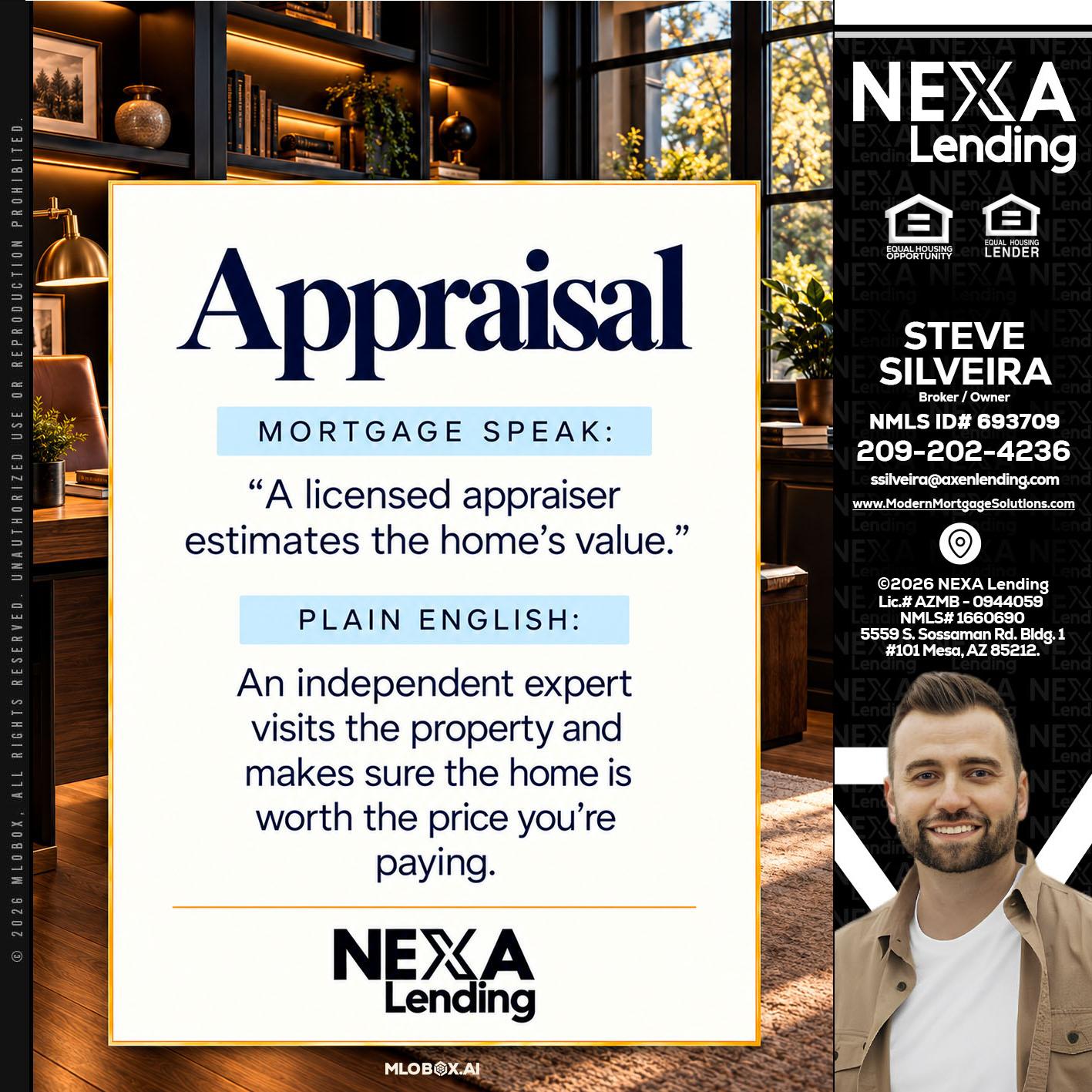 appraisal - Steve Silveira -Loan Officer
